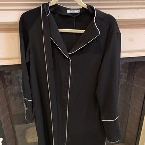 M.M.LAFLEUR Black Dress w/White Trim, Size Small